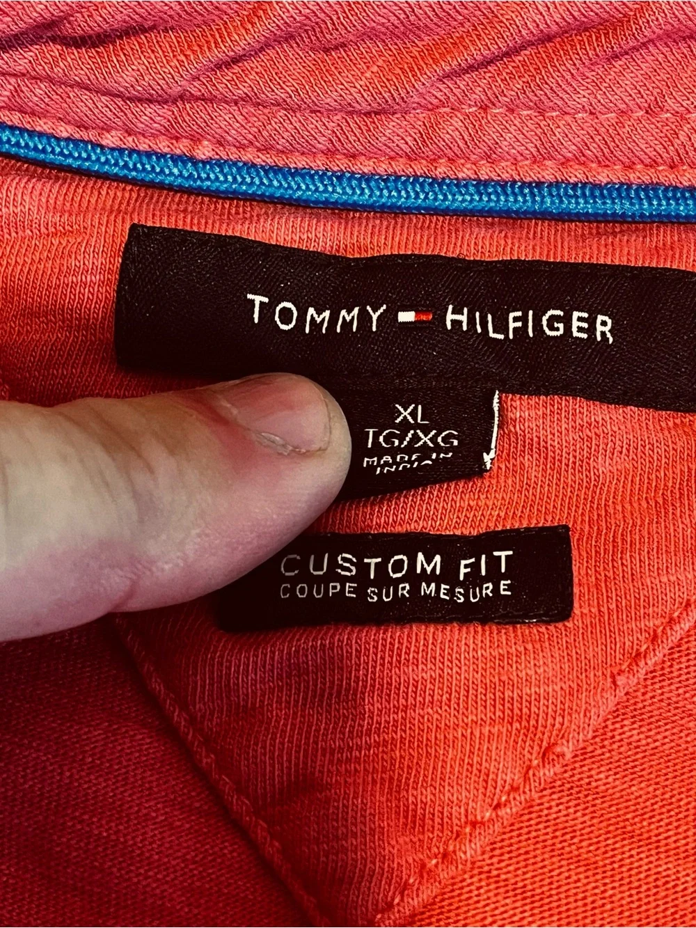 Tommy Hilfiger Men’s XL Custom Fit Red Short Sleeve Pocket Polo Shirt